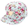 New men and women baseball cap/hip-hop caps floral flower snapback hat/hip-hop flat adjustable cap Hats Caps Wholesale