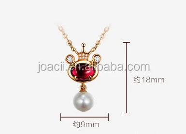 Chinese Real Round Freshwater Pearl Necklace Crown Jewelry for Women