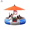 Best selling water floating games electric fiberglass bbq donut boat grill boat for entertainment