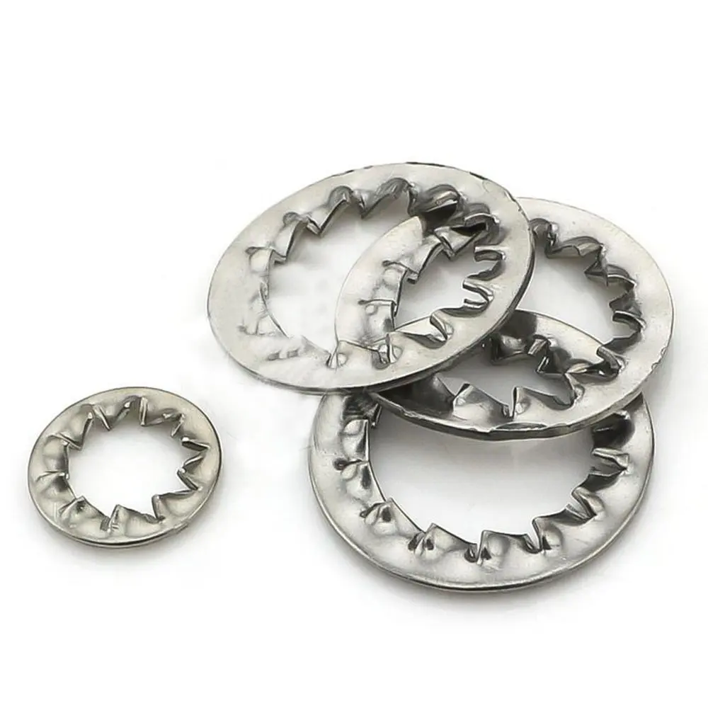 Metric M16x2mm Stainless Steel Finished Hex Nut Silver Tone 4pcs