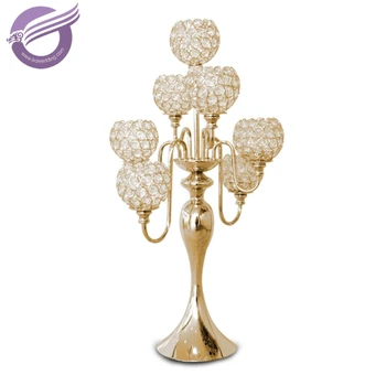 candelabra table gold crystal tall candle holder chandelier centerpieces centerpiece decoration wholesale 69cm banquet heads supply elegant silver llfa larger