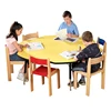 Wooden school kids furniture kids study and dining table