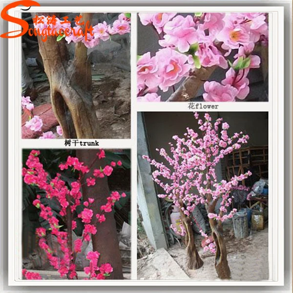 High Quality Colorful Plastic Outdoor Forest Cherry Blossom Shade Trees