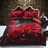 Wholesale bed sheets four sets of encounter manor rose printing home textiles bed large 3d four-piece bedding sheet set BS57