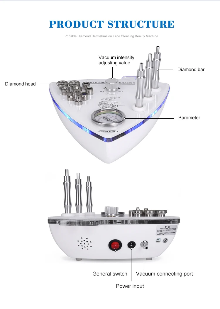 Portable super crystal    skin care  diamond microdermabrasion   Facial  peeling  Beauty  Tools