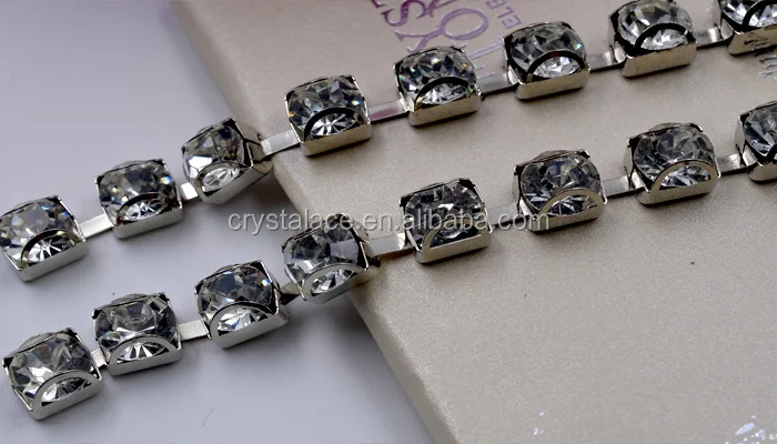 Sparkle Crystal AB rhinestone chain, crystal cup chain wholesale