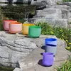 Hot sales:cheap price:8"-14" Chakra Set Color Quartz Crystal Singing Bowls With Rubber O ring