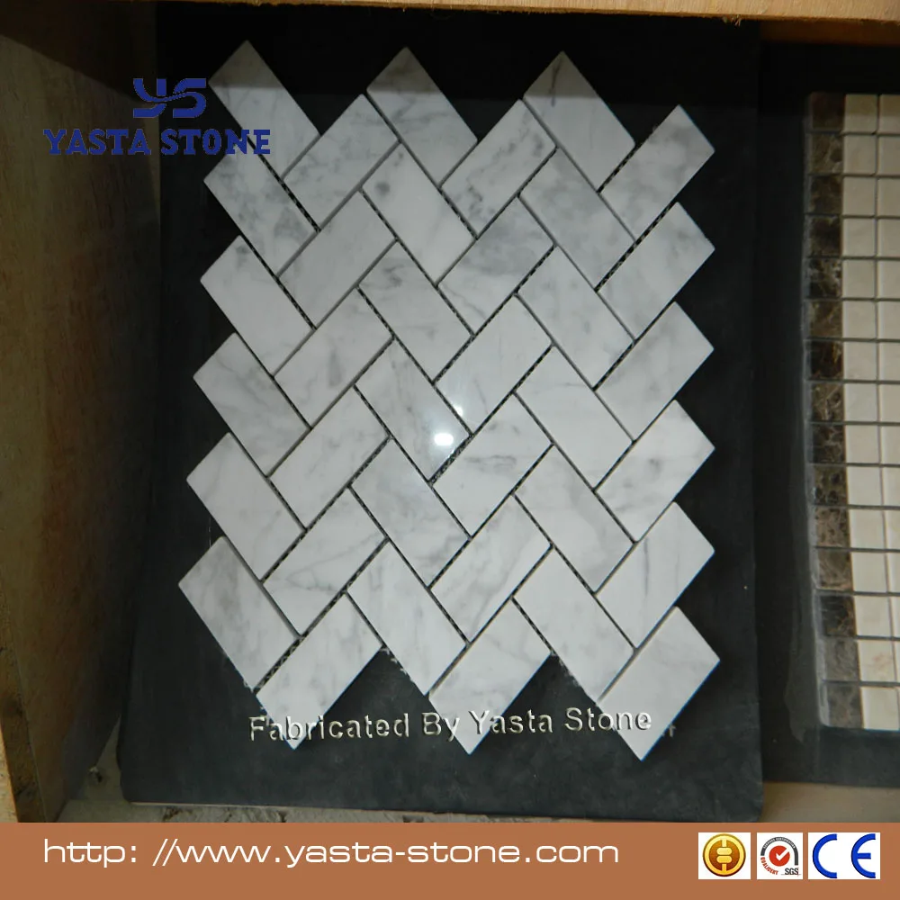 Interior Marble Herringbone Floor Mosaic Look Like Arrow Shape Marble Herringbone Floor Mosaic