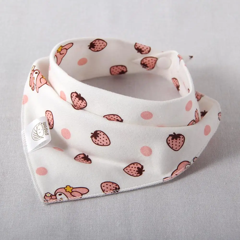 Cotton Baby Bibs Triangle Double Layers Cartoon Baby Bandana Dribble Bibs Universal Baby Accessories