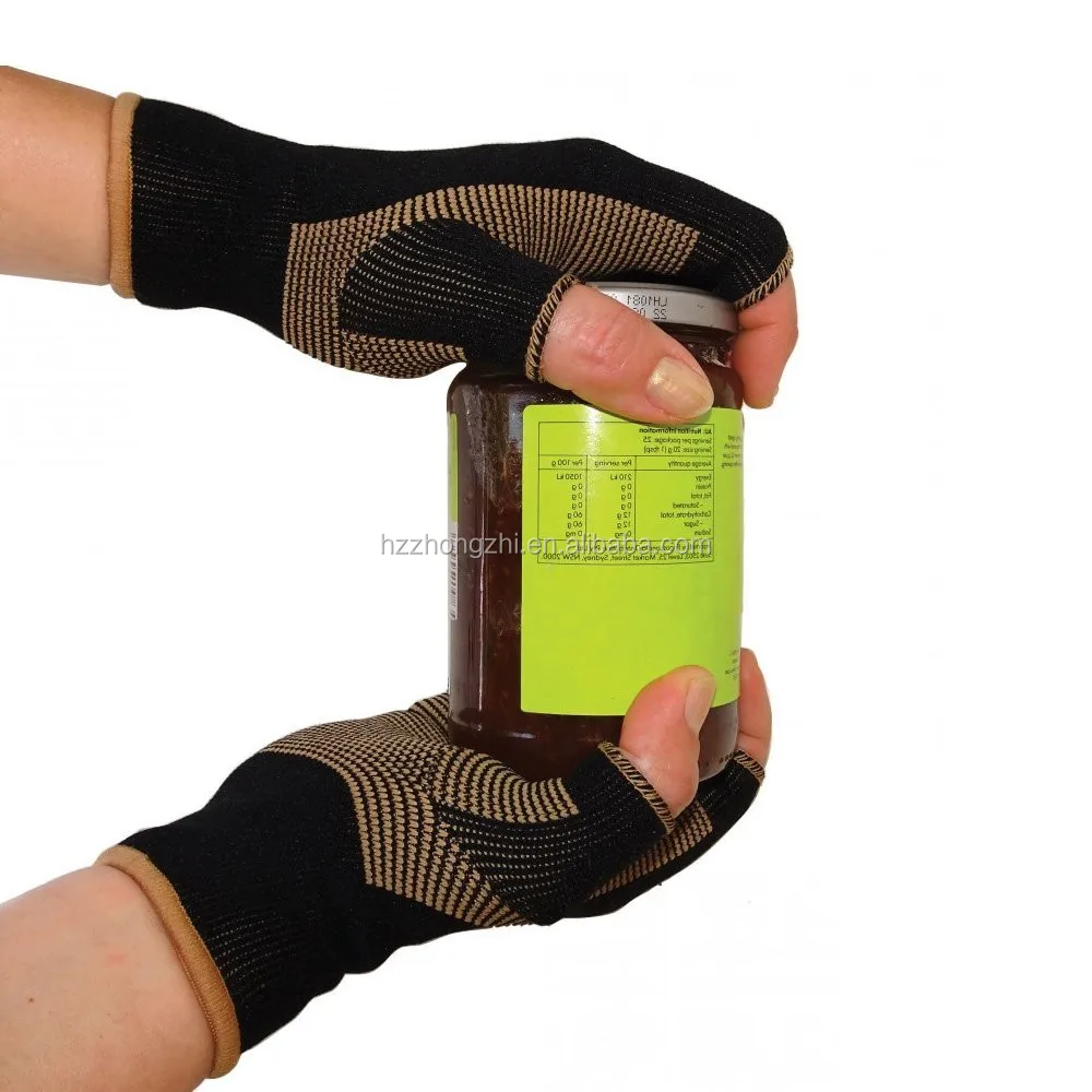 Copper/bamboo Infused Fingerless Arthritis Pain Relief Therapeutic Copper Compression Arthritis