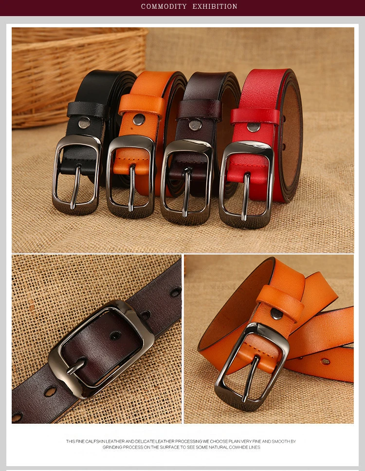 Handmade Garment Accessory Fashion Lady Genuine Leather Belts Woman ...