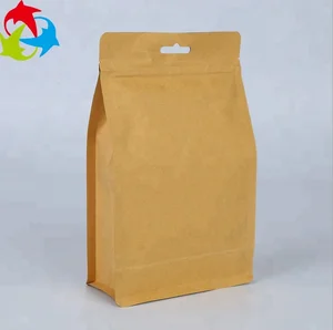 Disposable Food Grade Kraft Paper Zip Lock Coffee Bag