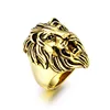Manufacturer OEM Custom Stainless Steel Gold Men Ring Lion