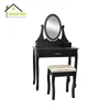 Sale modern black bedroom dressing table with dresser mirror