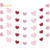 paper crown pattern and two layer heart shape paper garland decor festival party