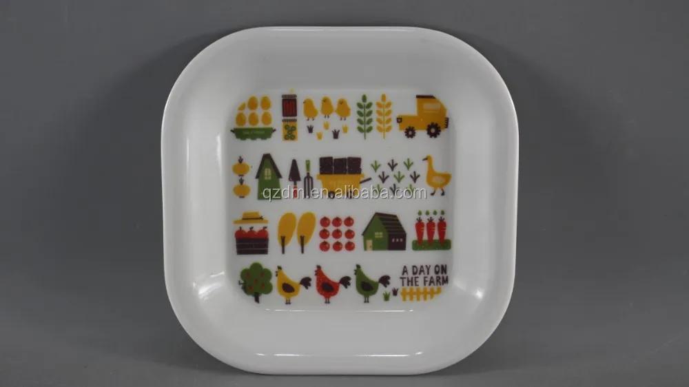 15x15cm Melamine small tray, Mealmine square tray