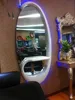 2014 newest hairdressing LED light fiberglass cheap salon mirror station MS059