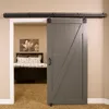 Interior sliding wood barn door with hardware for house