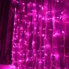 LED Window Curtain Icicle Lights 300 LED 8 Modes Warm White String Fairy Light for Christmas