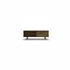 wood color with 2 Stretching door mid century tv stand