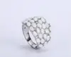 fashion jewelry with seashore style shell diamond on top area pure silver ring with white/rose gold/gold electroplate sterling