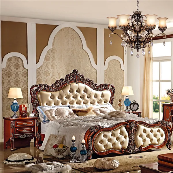 Classic King Size Bedroom Set/ European Style Hotel Furniture/ Alibaba
