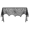 18"x 96"Halloween Spider Web Decoration Valance Cobweb Mantel Fireplace Scarf Door Window Lace Spiderweb Mantle Scarf Runner