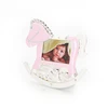 Durable and fashionable baby memorial pink shake horse model photo frame