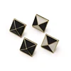 High quality custom pyramid shape short sleeve shirt metal sewing button