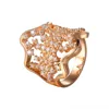 Luxury bamoer gold fashion jewelry 20k gold ring with spring design