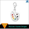 Silver Tone Colorful Enamel Artistic Drawing Painting Pallet Charm