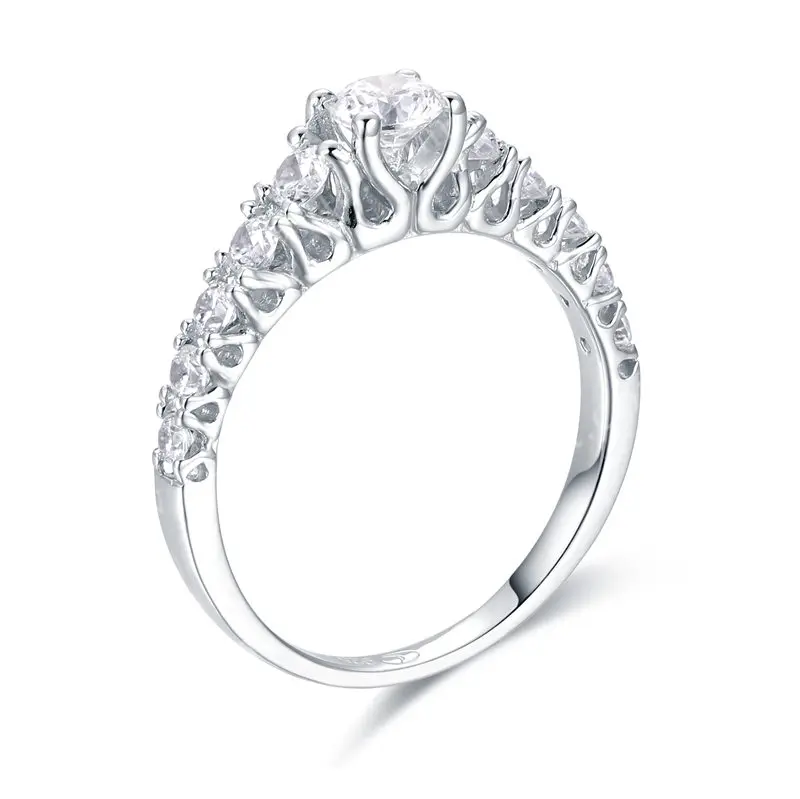 Hot Sale Classical Design White Diamond Engagement Ring Latest  Gold Ring Designs for Girl Gold Ring