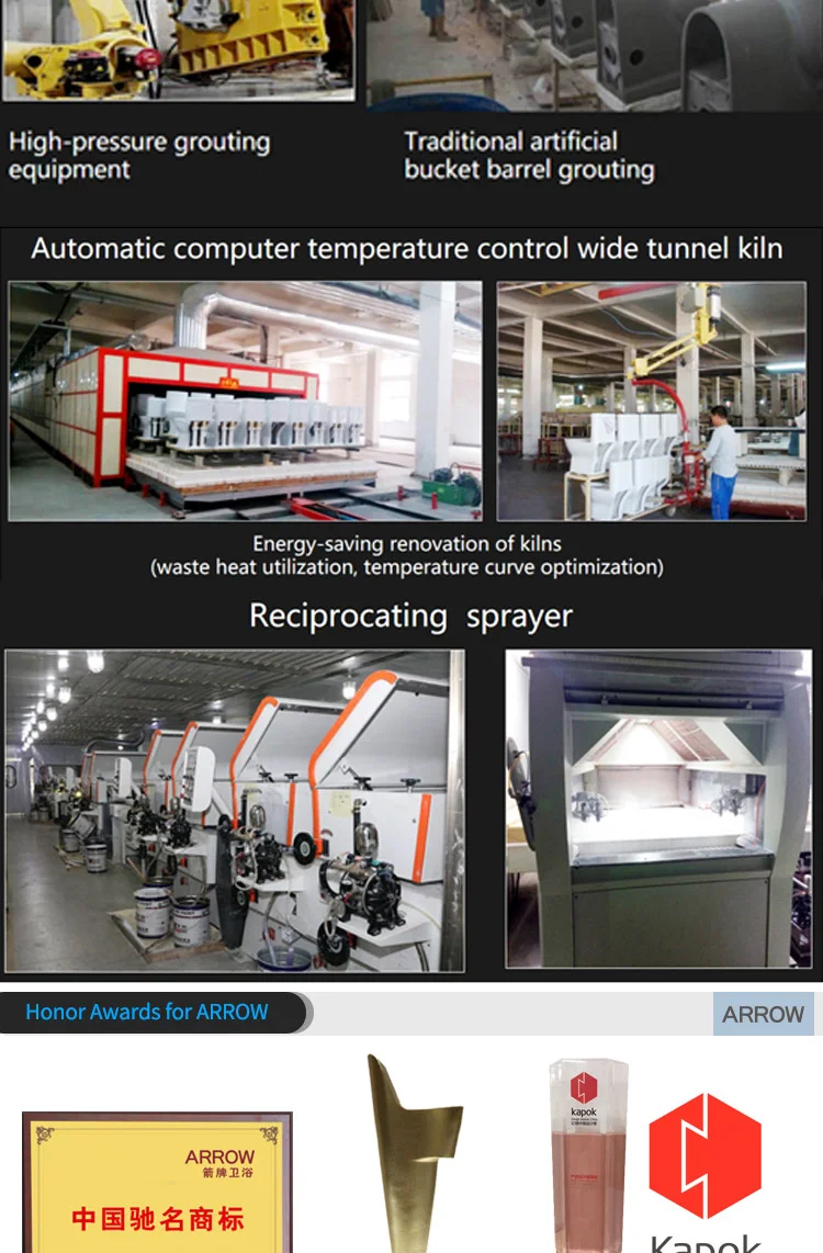 ARROW brand Foshan bathroom sanitary wares popular types WC toilet made in china ceramic toilet shattaf