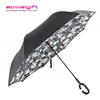 High quality windproof double layer automatic car rain umbrella Popular hand-free straight reverse invested umbrella