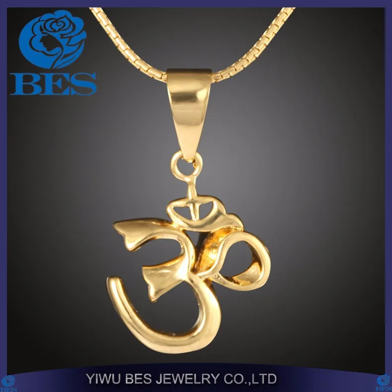 Meaningful Hindu Pendant Necklace Gold Pendant 18k Gold Om Pendants ...