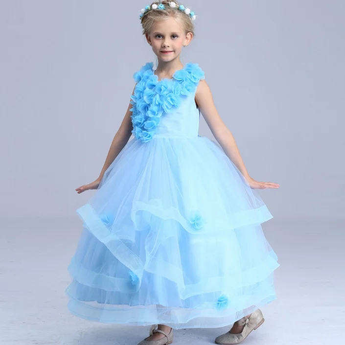 princess royal blue gown for kids