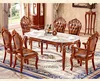 American Antique Rectangle Solid Wood Top Dining Furniture Dinning Room Furniture Table Set Luxury Table and Chair for Sale