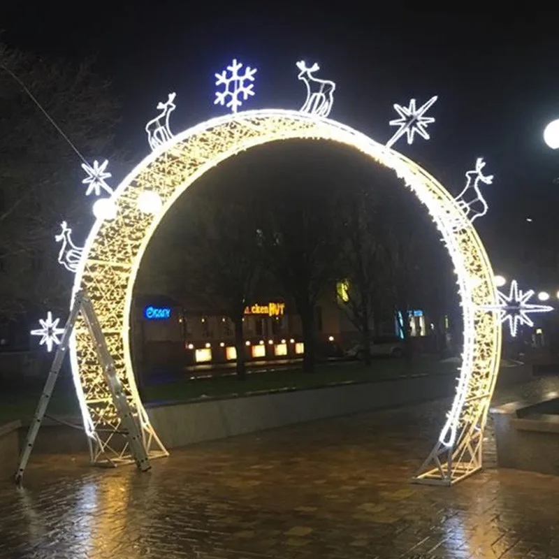 Outdoor Giant Led Lighted Illuminated 3d Ornament Arch Decoration For ...