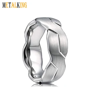 Brushed Surface 8mm Tungsten Carbide Ring Mens Wedding Band Infinity Brushed Surface 8mm Tungsten Carbide Ring Mens Wedding Band Infinity Knot Pattern Comfort Fit