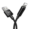 2018 Mcdodo Wholesale Upgranded Smart Auto Power Off Black Nylon Braided Aluminium Alloy Port Custom USB Cable for iphone6 7 8 x