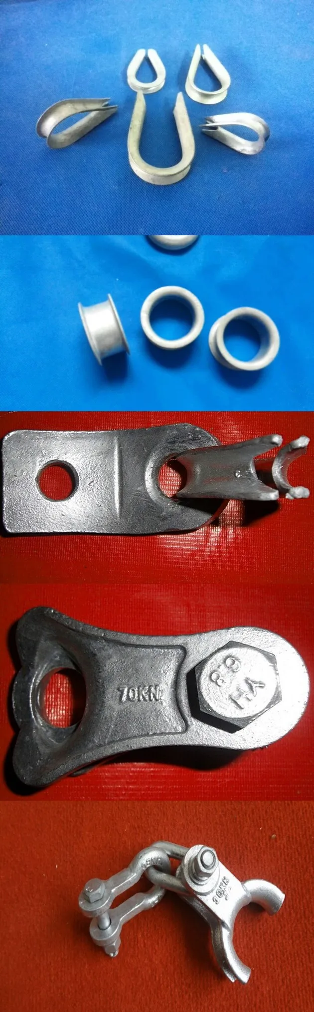 Thimble Clevis Cetakan Besi  Dengan  Klem Ujung Mati Untuk 