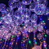 Jerlt wholesale custom colorful transparent BoBo balloons party christmas decoration LED string lights helium balloon
