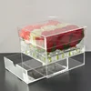 Factory Wholesale Custom Clear Acrylic flower Box with Drawer