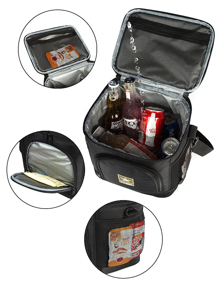 Osgoodway 2020 New Arrival Wholesale Custom 1680D Leakproof Insulated 12 Can Beer Wine Lunch Cooler Bag for Camping
