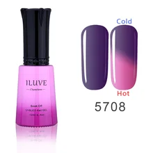iLuve Nail Gel Temperature Change Chemeleon Nails Salon UV LED Lamps Purple Gel Nail Polish Color Changed 12ml  #GLA5708