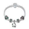 BAGREER SCB804 Top quality exquisite colorful flower pattern spring branch field with bird custom Bangles and charm bracelet