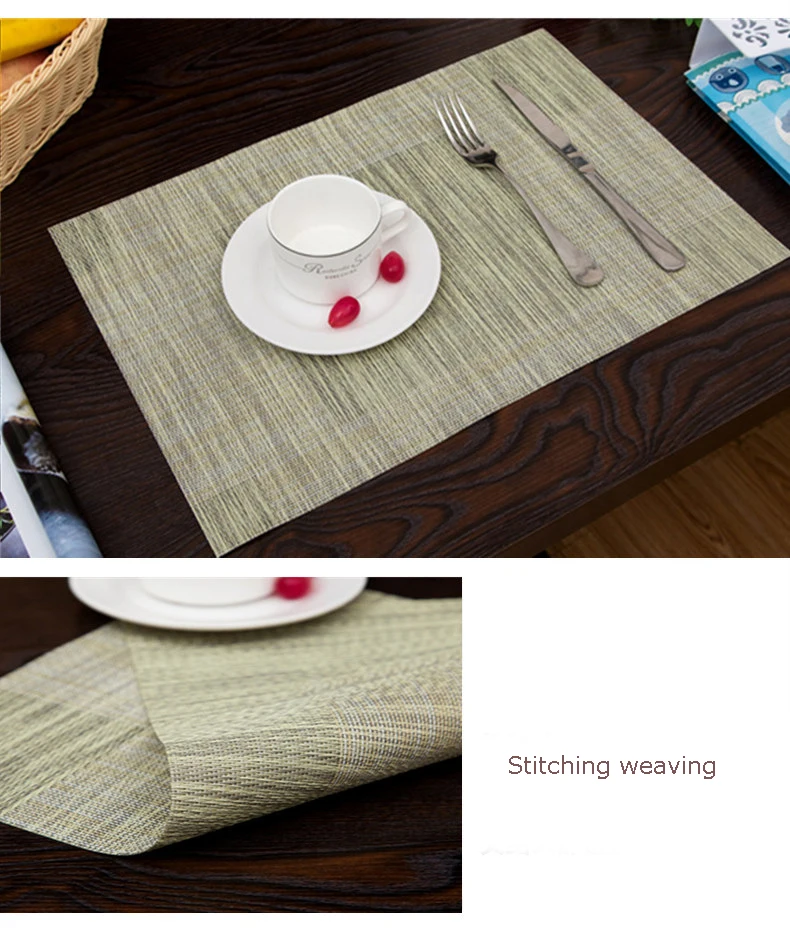 4 piece Japanese style cloth Western food pad Nordic table mat insulation anti hot pot pad bowl mat household PVC
