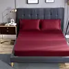 Fitted Sheet Mattress Cover Solid Color Skin friendly cotton sheet Bed Sheets With Elastic Band Double Queen Size Bedsheet