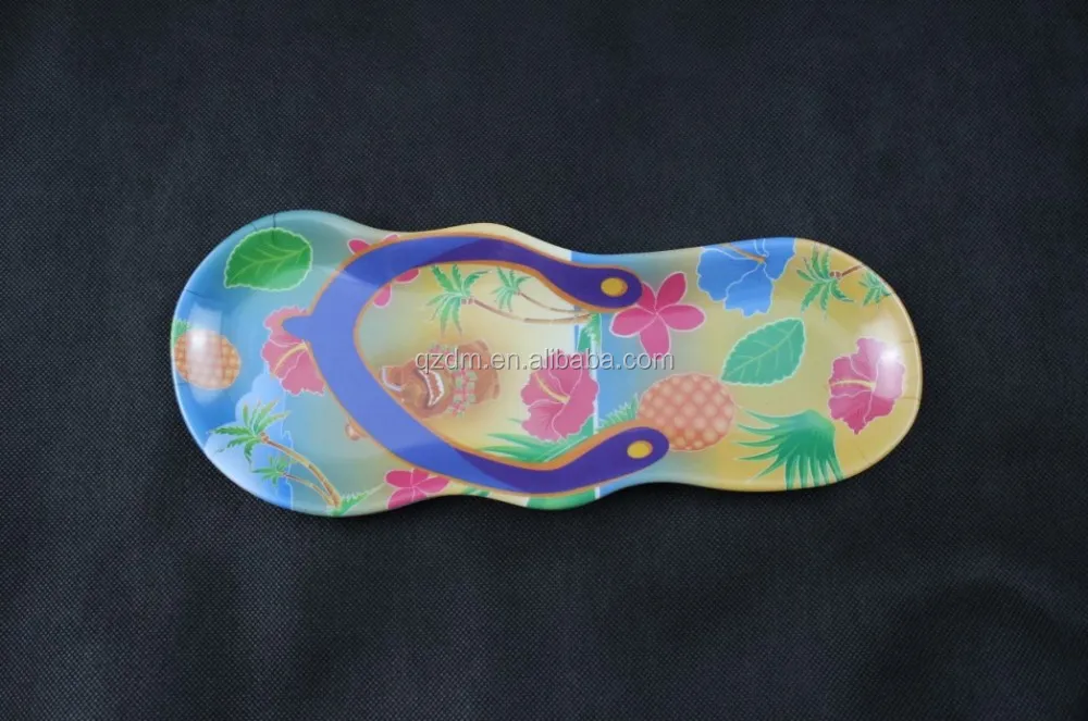 Slipper Shape Melamine Sandbeach Dinner plate