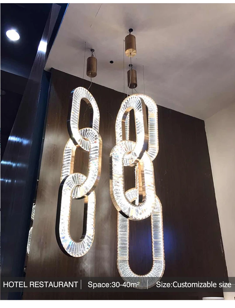 Hotel Customized Flower Design LED Light Chandelier Lighting